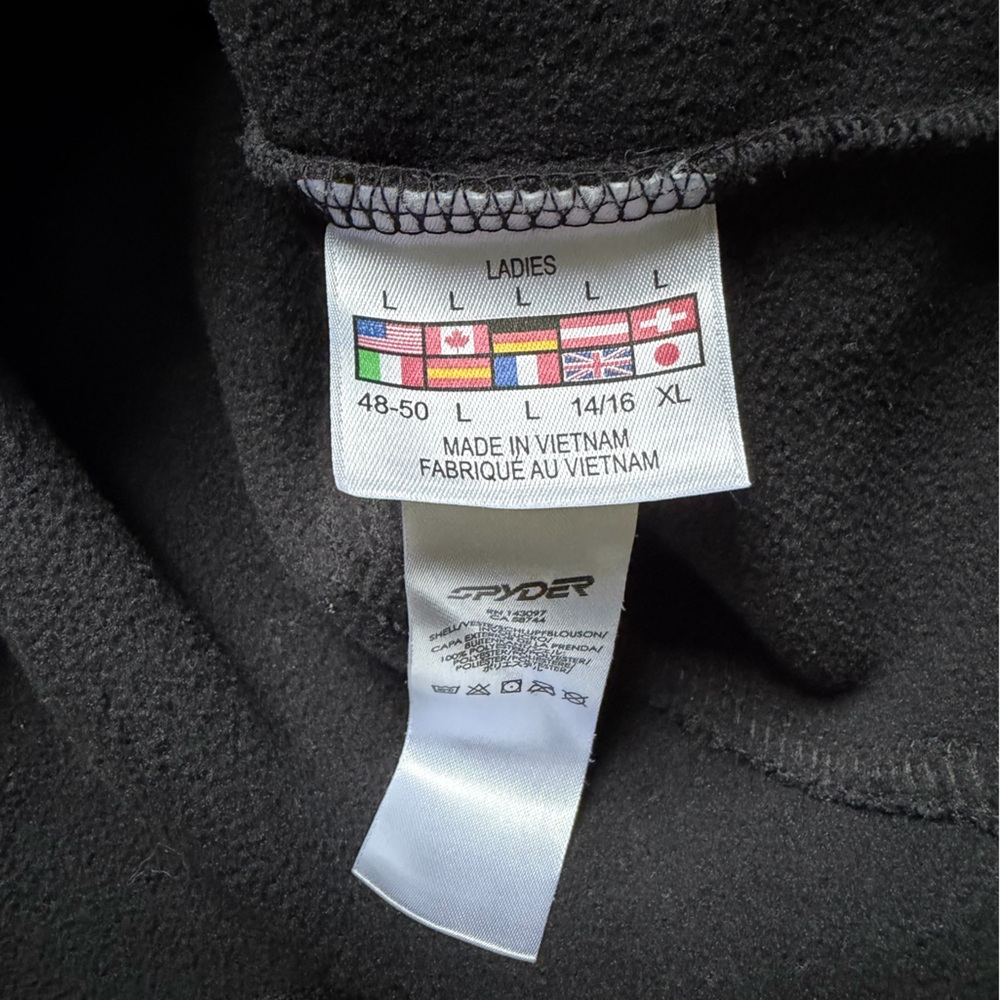 Women's Spyder Core Sweater Full Zip Fleece Lined Size Large Purple Style 2323 - Picture 3 of 5